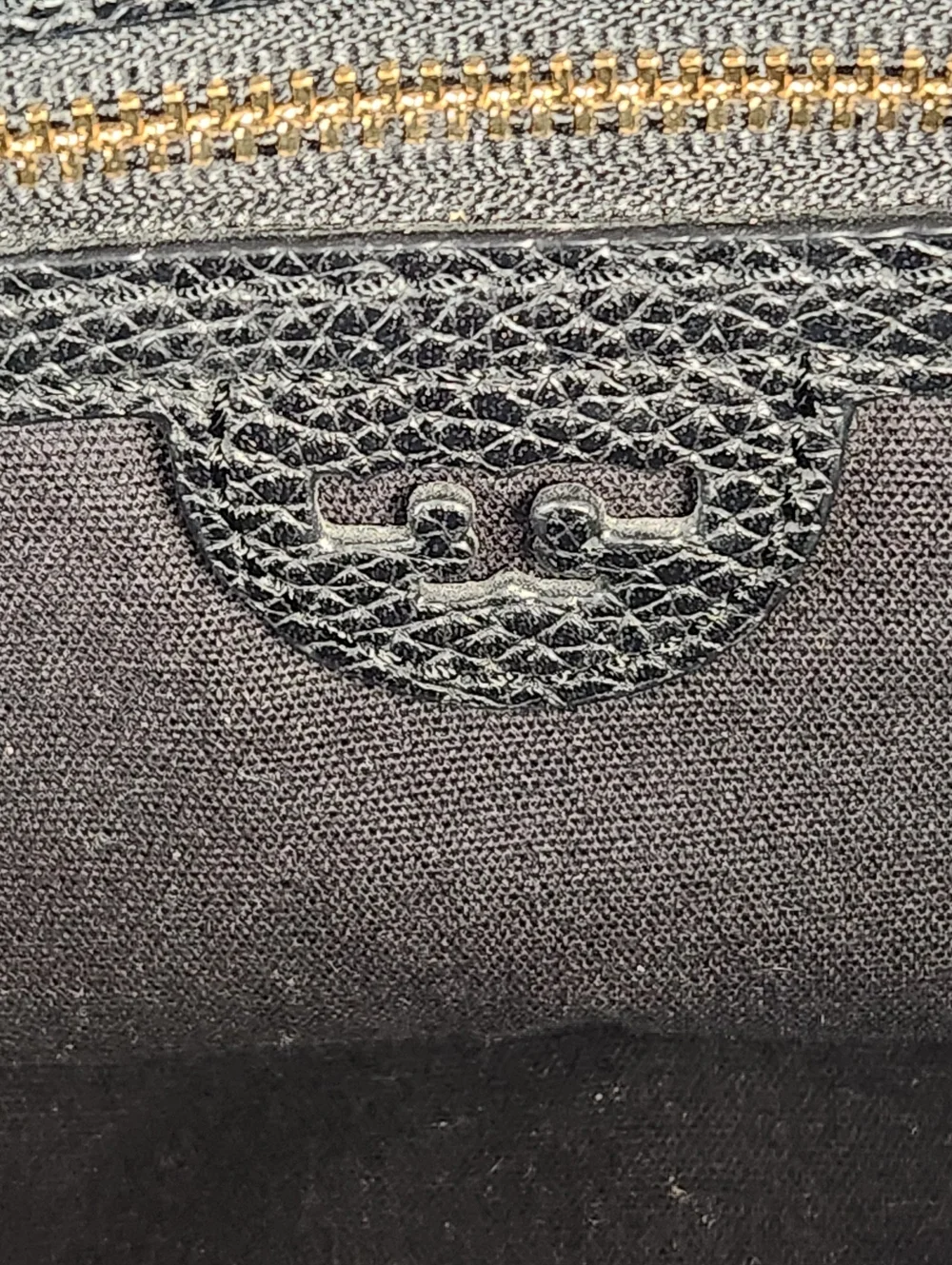 TORY BURCH Everly Handbag Black Leather Tote Multi Pocket Purse - Picture 6 of 11